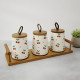 Porcelain Jar Set - 3 Pcs